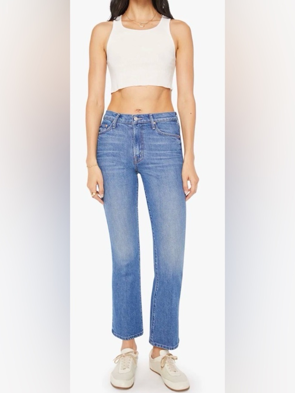 MOTHER The Outsider Flood Crop Flare Designer Jeans NWT Field Trip 34